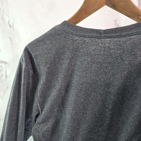 Carhartt T Shirt Mens Small Grey Pocket Tee Long Sleeve Original Fit Mercedes - Picture 6 of 11